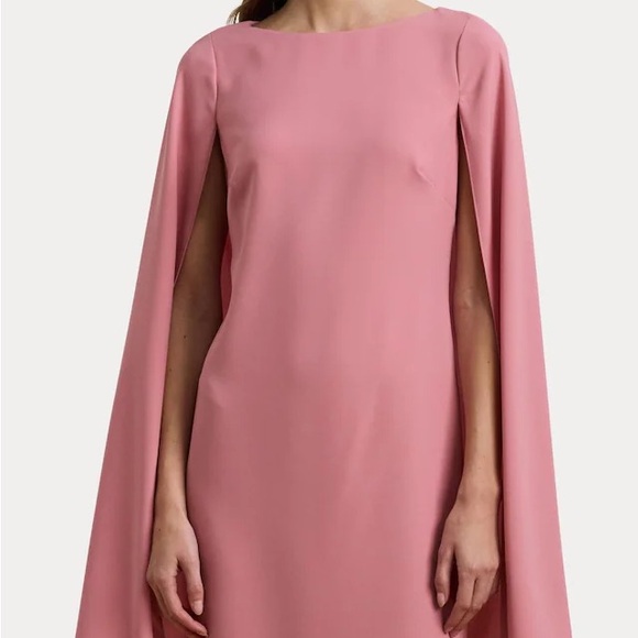 Ralph Lauren’s Cape Georgette Cocktail Dress / NWT / MSRP $195 / Size 10 - Picture 5 of 5